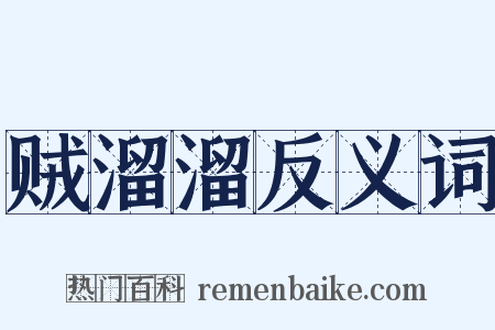 贼溜溜反义词是什么意思的图片
